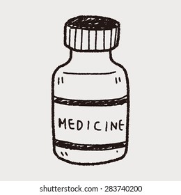 medicine bottle doodle drawing