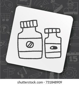 medicine bottle doodle drawing