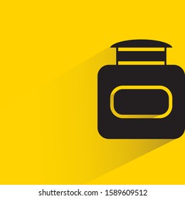 medicine bottle drop shadow in yellow background