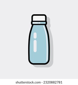 medicine bottle flat icon logo design