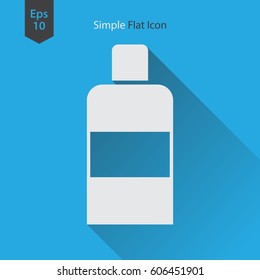 Medicine Bottle Flat Icon. Simple Sign Of Health Care. Vector Illustrated Symbol
