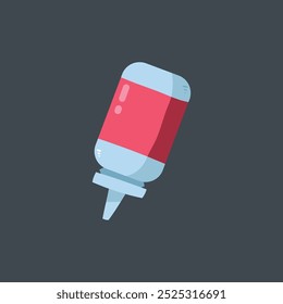 Botella de medicina en diseño de Vector plano.