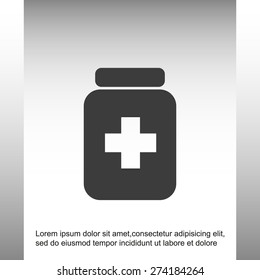 Medicine bottle icon