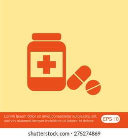 Medicine bottle icon