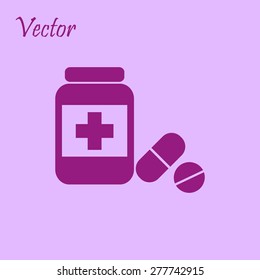 Medicine bottle icon