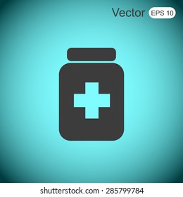 Medicine bottle icon