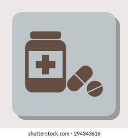 Medicine bottle icon
