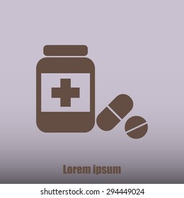 Medicine bottle icon 