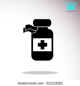 Medicine bottle icon