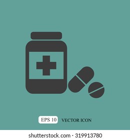 Medicine bottle icon