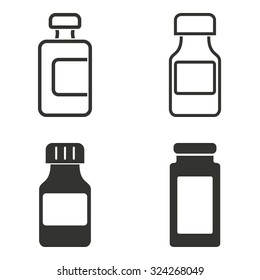 Medicine bottle icon.