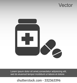 Medicine bottle icon