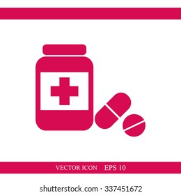 Medicine bottle icon