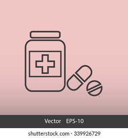 Medicine bottle icon