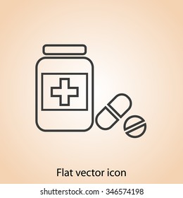 Medicine bottle icon