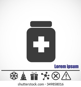 Medicine bottle icon