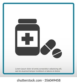 Medicine bottle icon