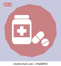 Medicine bottle icon