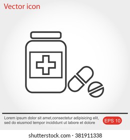 Medicine bottle icon