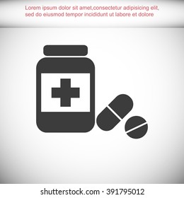 Medicine bottle icon
