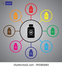 Medicine bottle icon