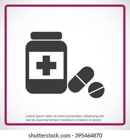 Medicine bottle icon