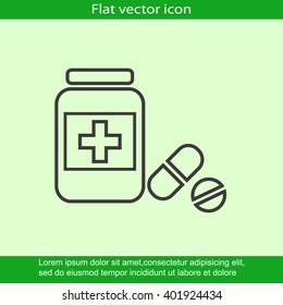 Medicine bottle icon