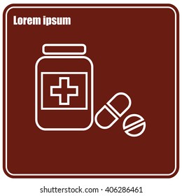 Medicine bottle icon

