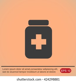 Medicine bottle icon
