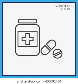 Medicine bottle icon
