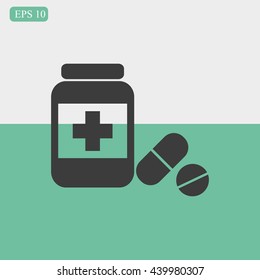 Medicine bottle icon