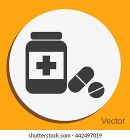 Medicine bottle icon