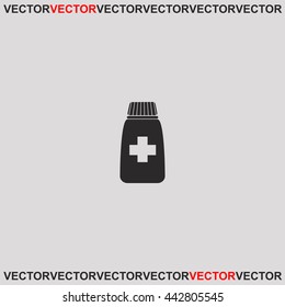 Medicine bottle icon.