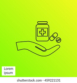 Medicine bottle icon
