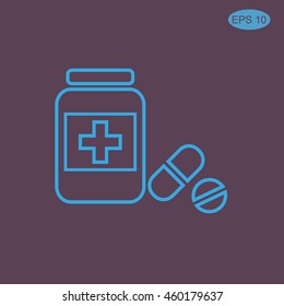 Medicine bottle icon
