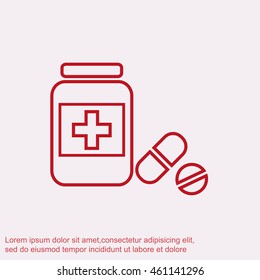 Medicine bottle icon