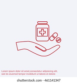 Medicine bottle icon