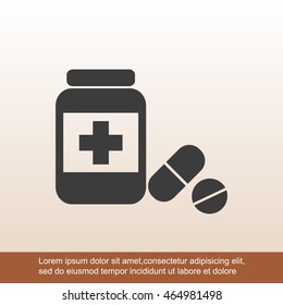Medicine bottle icon
