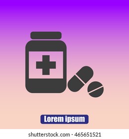 Medicine bottle icon