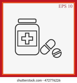 Medicine bottle icon