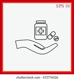 Medicine bottle icon