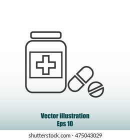 Medicine bottle icon