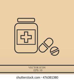Medicine bottle icon