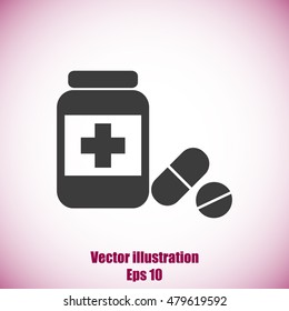Medicine bottle icon