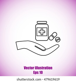 Medicine bottle icon