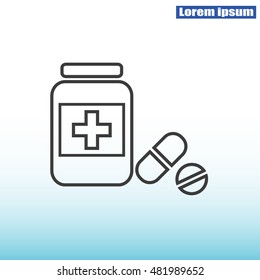 Medicine bottle icon