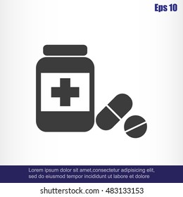 Medicine bottle icon