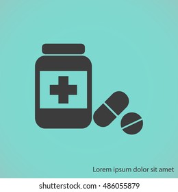 Medicine bottle icon