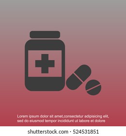Medicine bottle icon