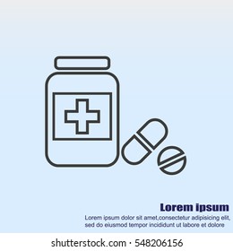 Medicine bottle icon